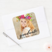 モダントレンディー卒業写真の発表 スクエアシール (封筒)