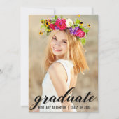 モダントレンディー卒業写真の発表 案内状 (正面)