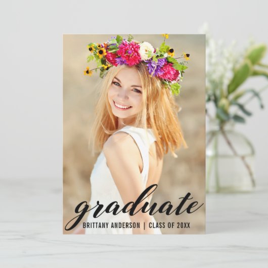 モダントレンディー卒業写真の発表 案内状 (スタンド正面)