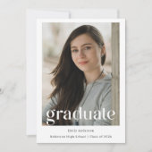 モダントレンディー卒業写真の発表 案内状 (正面)