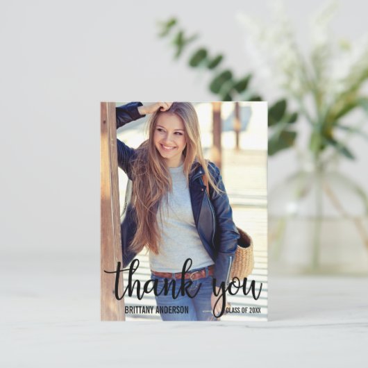 モダントレンディー卒業生ありがとう大学院写真 ポストカード (スタンド正面)