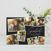 モダントレンディー卒業生7枚の写真卒業 案内状 (スタンド正面)