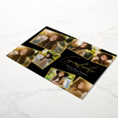 モダントレンディー卒業生7枚の写真卒業 箔招待状 (回転した状態)