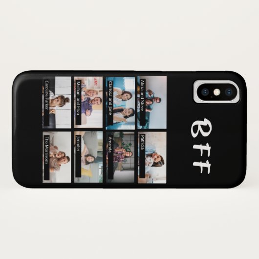 モダントレンディー友達コラージュbff黒と白 Case-Mate iPhoneケース (裏面(横))