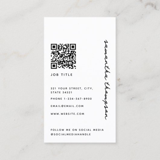 モダントレンディー台本プロフェッショナル撮影 名刺 (裏面)