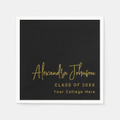 モダントレンディー台本卒業パーティー スタンダードカクテルナプキン (正面)