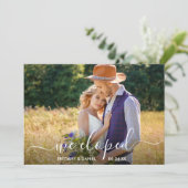 モダントレンディー台本We Eloped's 結婚 Photo Card サンキューカード (スタンド正面)