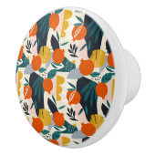 モダントレンディー名門私立校風のシックアプリコットと葉 セラミックノブ (右)