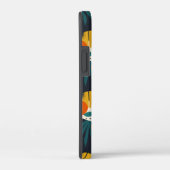 モダントレンディー名門私立校風のシックアプリコットと葉 Case-Mate iPhoneケース (裏面 / 右)