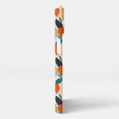 モダントレンディー名門私立校風のシックアプリコットと葉 iPhoneケース (右側面)