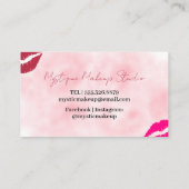 モダントレンディー唇美しいメイクアップアーティスト 名刺 (裏面)