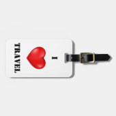 モダントレンディー大好き旅行パーソナライズされた ラゲッジタグ (正面横)