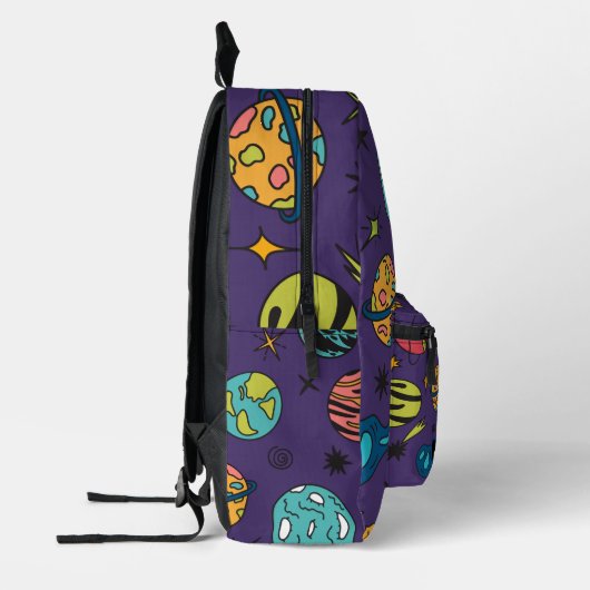 モダントレンディー宇宙銀河系 プリントバックパック (左)