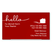 モダントレンディー実在不動産業者 マグネット名刺 (正面)