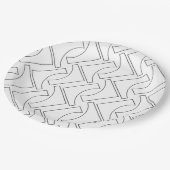 モダントレンディー幾何学的パターン ペーパープレート (アングル)