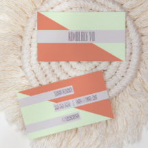 モダントレンディー幾何学色ブロック名刺