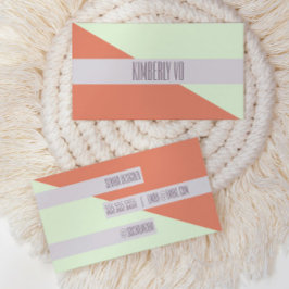 モダントレンディー幾何学色ブロック名刺 名刺