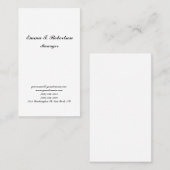 モダントレンディー手書きミニマル白黒 名刺 (正面/裏面)