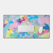 モダントレンディー抽象芸術アート、おもしろいカラフル デスクマット (キーボード&マウス)