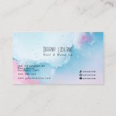 モダントレンディー抽象芸術水彩名刺 名刺 (裏面)
