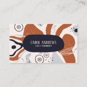 モダントレンディー抽象芸術芸術的ソーシャルメディアアイコン 名刺 (裏面)