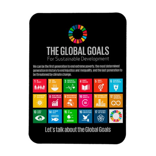 モダントレンディー持続可能性ゴール感動的 マグネット (縦)