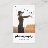 モダントレンディー撮影ファッションタイポグラフィ 名刺 (正面)