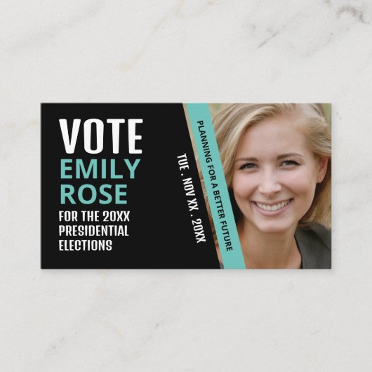 モダントレンディー政治運動家 名刺 (正面)