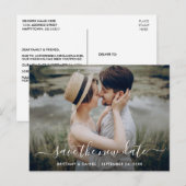 モダントレンディー救の新しい日付写真 ポストカード (正面/裏面)