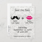 モダントレンディー日付の保存 案内ポストカード (正面/裏面)