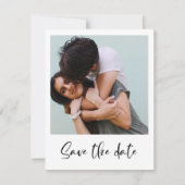 モダントレンディー日付の写真カードを保存 案内状 (正面)