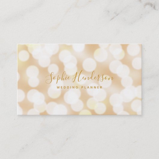 モダントレンディー書道シャンパン《写真》ぼけ味灯 名刺 (正面)