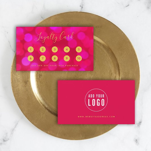 モダントレンディー書道ピンク《写真》ぼけ味灯 ロイヤリティカード