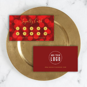 モダントレンディー書道ルビーレッド《写真》ぼけ味ライト ロイヤリティカード