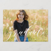 モダントレンディー書道卒業写真 案内状 (正面)