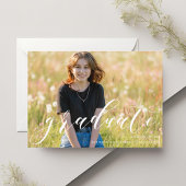 モダントレンディー書道卒業写真 案内状