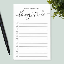 モダントレンディー書道台本の作業リスト ポストイット