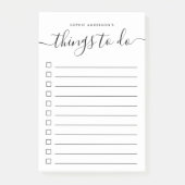 モダントレンディー書道台本の作業リスト ポストイット (正面)