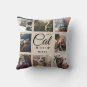 モダントレンディー最高のキャットエバPet Paw Photo Collage クッション (裏面)