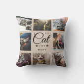 モダントレンディー最高のキャットエバPet Paw Photo Collage クッション (正面)