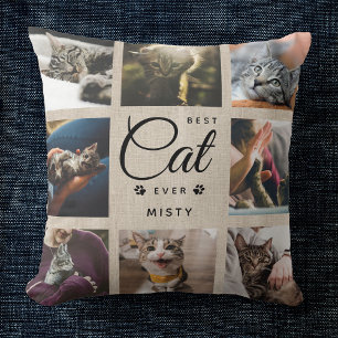 モダントレンディー最高のキャットエバPet Paw Photo Collage クッション
