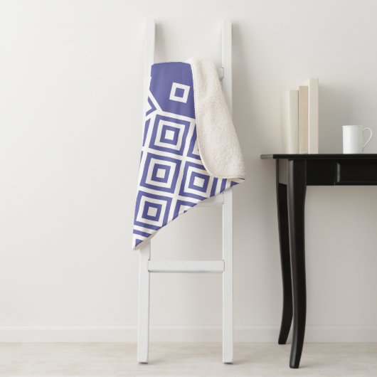 モダントレンディー極周幾何学模様モノグラム シェルパブランケット (インサイチュ)