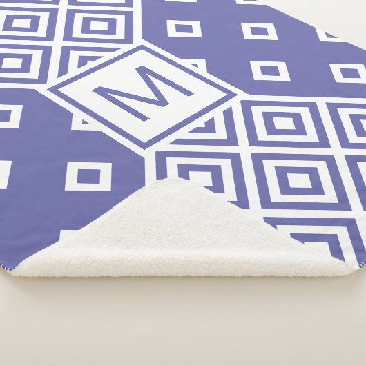 モダントレンディー極周幾何学模様モノグラム シェルパブランケット (3/4)