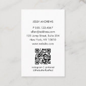 モダントレンディー水彩写真QRコード 名刺 (裏面)