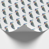 モダントレンディー水彩孔雀パターン ラッピングペーパー (角)