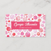 モダントレンディー水彩抽象芸術美容師 名刺 (正面)