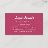 モダントレンディー水彩抽象芸術美容師 名刺 (裏面)