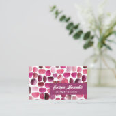 モダントレンディー水彩抽象芸術美容師 名刺 (スタンド正面)