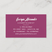 モダントレンディー水彩抽象芸術美容師 名刺 (裏面)