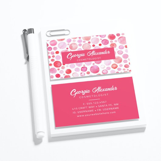 モダントレンディー水彩抽象芸術美容師 名刺